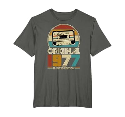 1977 Vintage Cumpleaños Retro Edición Limitada Hombres Mujer Regalo Camiseta | Ya disponible en tu tienda friki favorita! En mundofriki.es!