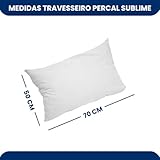 Travesseiro de Hotel Percal Sublime 180 fios - Fibra siliconizada - P/fronhas 50x70 cm - Fibrasca glide