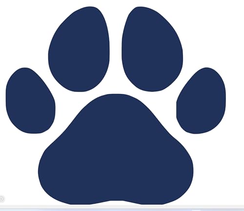 Paw Print Iron On Decal, Versatile DIY Iron-On Decal: 28 Colors, 5 Sizes for T-Shirts, Sweatshirts, Bags, Hats & More, HTV Graphic Patch for Animal Lovers, Ready To Apply (Navy)