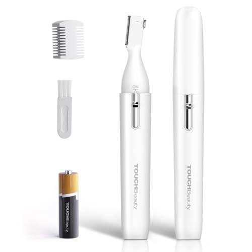 TOUCHBeauty Recortador corrector para cuerpo y rostro. Recortadora profesional de vello nasal de precisión para la eliminación de vello de cejas, nariz, orejas, vello facial AG-1658W (blanco)