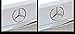 Boobo MBBR01C Ice Out Rear Trunk Badge Bling Insert Emblem Genuine Crysta Compitable with New C-Class W205 (Silver)