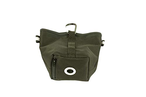 ADORRES Mit Wunschname möglich. Futtertasche, Trainingstasche, Leckerlitasche für Hunde, Futterbeutel mit Magnetverschluss und Kotbeutelfach, Leckerlibeutel Magnetic Black Edition