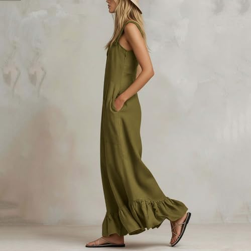 Peto de verano para mujer holgado con bolsillos para ir cómoda y fresca 3