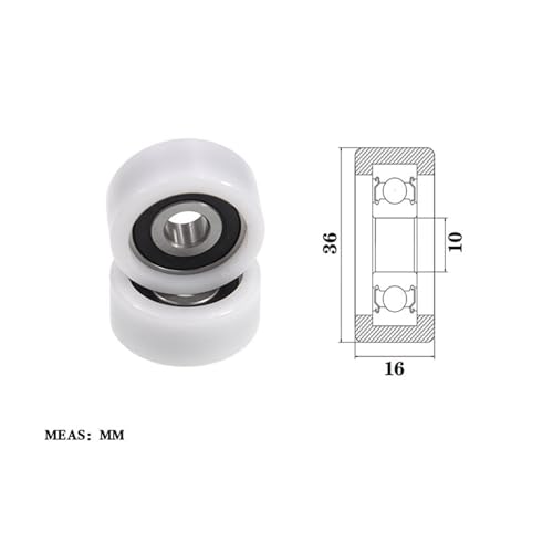 Rodamiento POM BS620036-16 de alta resistencia con polea de nailon duradera 2