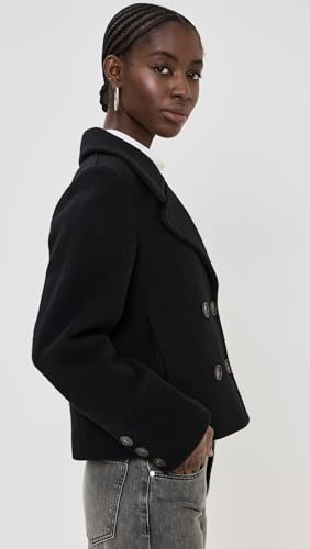 Vince Women's Boiled Wool Cropped Peacoat4