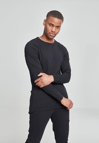 Miniatura 2 de Urban Classics Camiseta Ajustada Elástica Hombre Camiseta Manga Larga Negro