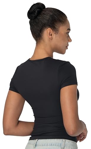 Sunzel Short Sleeve Shirts for Women Slim Fit Double Lined T Shirt with Crew Neck Basic Summer Tops for Workout & Casual2