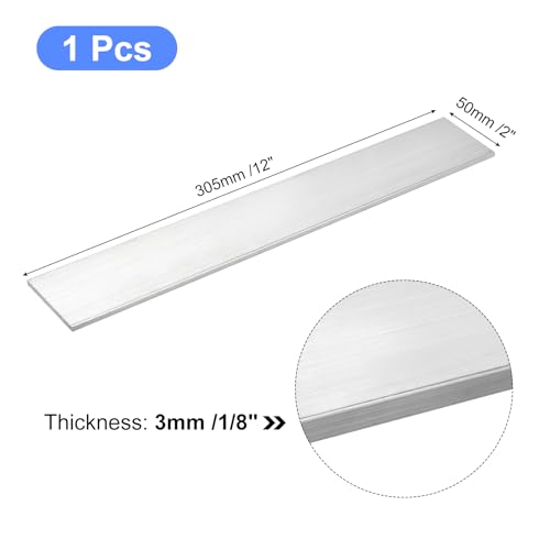 Image of uxcell Square Aluminum Flat Bar, 3 /8 inch Thick 1.2 inch Width 10 inch Length Square Aluminum Bar 6061 Aluminum Flat Plate, 10 x 30 x 254mm T6511 Solid New Mill Stock for Industrial Building