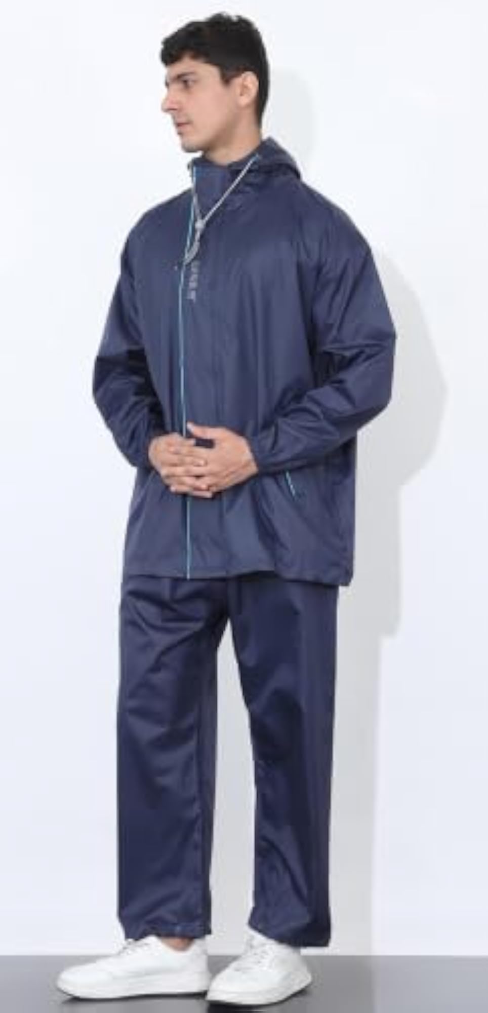 Waterproof Polyester Rain Suit with Hood for Bike Riders