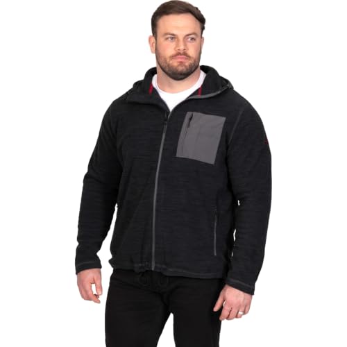 Image of D555 Mens Damien Big & Tall Full Zip Hoodie - Black/Grey - 6XL