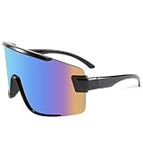 Karsaer Fahrradbrille Sonnenbrille Sportbrille Radbrille Winddicht Radsportbrille UV400-Schutz Herren Damen für Outdoor-Sport Radfahren Laufen K5019
