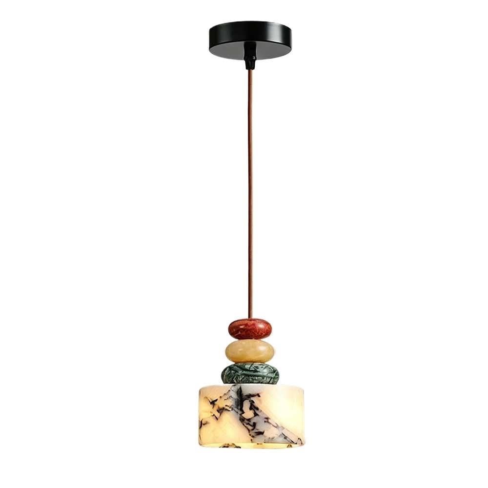 Lampada a Sospensiin Marmo, Modernada da Comodino in Pietra