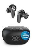 JLab Go Pods ANC Earbuds - Hybrid Active Noise Cancelling Bluetooth Earphones, 26+ Hr Playtime Wireless In Ear Buds, IP55 Sweat-Resistant, Custom Sound via App, Multipoint & Clear Calls, Black