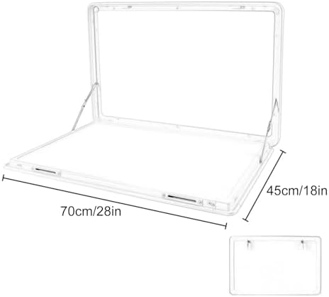 Premium Aluminum Alloy RV Folding Table - Lockable Wall-Mounted Picnic Table for Campervans & Outdoor Use (Black, 60x45cm/24x18in)
