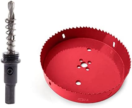 TUNEZ® Hole Saw M42 Bi-Metal Hole Cutter Set with Hexagon Arbor and Centring Metal Drill Bits Holesaw Kit for Wood Metal Plasterboard Iron Sheet Pipe Plastic (50 MM)