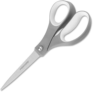 Fiskars 01-004761J Softgrip Scissors Straight Stainless Steel, 8 Inch