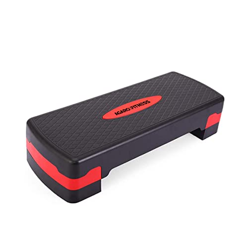 Image of AGARO Aerobics Stepper, Adjustable Home Gym Exercise Fitness Stepper, Body Fitness, Polypropylene Material, Aerobics Stepper with 2 Height Level (10 - 15 Cm) Adjustments, Max Weight upto 200kg (Black & Red)