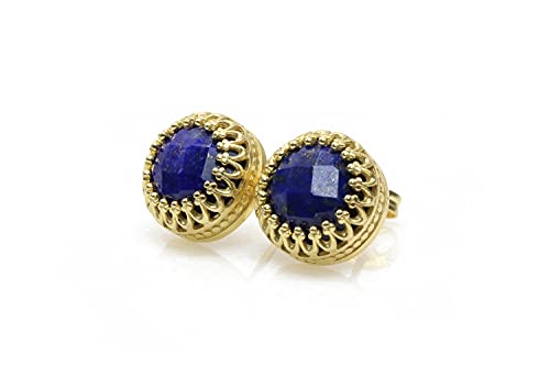 Boucles d'oreilles lapis lazuli en forme de goutte d'anémone pour femme
