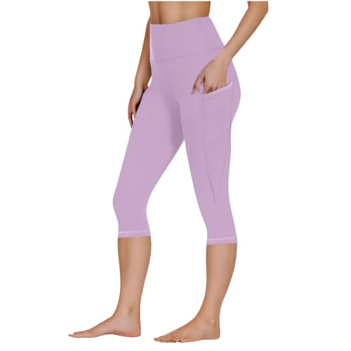 HAOLEI Leggins Deportivos Mujer Rebajas,Mallas Deporte Mujer con Bolsillos Mallas Piratas 3/4 Push Up Fitness Cintura Alta Pantalones Capri Opacos Cómodo Leggings Elasticos para Yoga Pilates Jogging - imagen 6