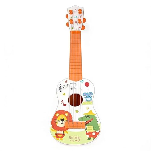 42cm Ukelele para niños, Mini Ukelele para Infantil, Juguete Musical de Guitarra con 4 Cuerdas Ajustables, Guitarra Infantil, Ukelele Guitarra Musical, para Niños Pequeños Niñas (Naranja)