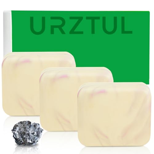 URZTUL 3 PCS Zinc Pyrithione Soap Bars, Gentle Exfoliating Cleansing Bath Bar for Body & Face Skin Care