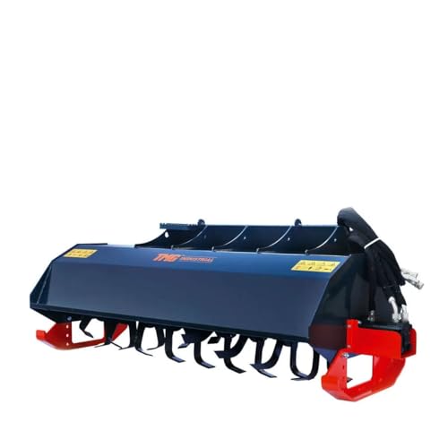 Universal Fit 72in Skid Steer Rotary Tiller 6in Tilling Depth Bi-Directional 36 Replaceable Blades