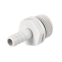 sourcing map 6 Stück PVC Schlauchanschluss Schlauchverbinder Schlauchverbinder 8mm mit Widerhaken x 1/2" G Stecker Rohr Schlauchtülle Wasseranschluss Verlängerung – Ansicht 4