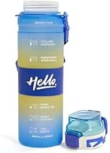 زجاجة مياه للترطيب أثناء الرياضة مريحة ومحمولة ومقاومة للتسرب مع شفاطة، مثالية للاستخدام في الجيم ومصنوعة من مواد آمنة، سعة 1 لتر