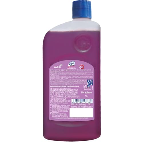 Lizol 1 Litre - Lavender, Disinfectant Surface & Floor Cleaner Liquid | Suitable for All Floor Cleaner Mops | Kills 99.9% Germs| India's #1 Floor Cleaner (Pack of 2) - Image 11 thumbnail
