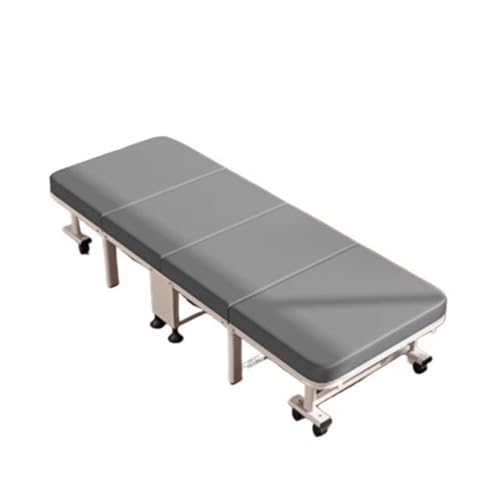 Lit pliant extérieur blanc avec matelas confortable taille petit format - 2
