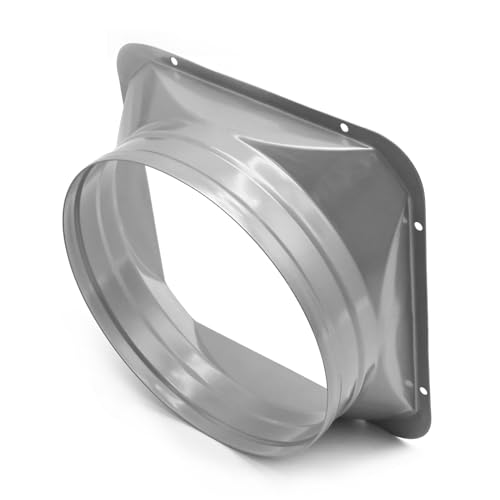 ZUDKSUY 8 Inch Duct Connector Flange,Metal Square Pipe Connector to Round Interface Air Duct Metal Straight Pipe Flange for Ventilation,Cooling, Heating and Air Conditioning Systems