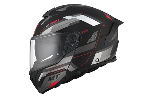 Miniatura 3 de Mt Helmets Atom 2 Sv, Casco Moto Modular Flip-Up, Visor Solar Retráctil, Interior Lavable, Preparado Intercomunicador Ucs, Bloqueo Frontal, Visor Con Posición Ventilación, Homologado Ece 22.06 Dot