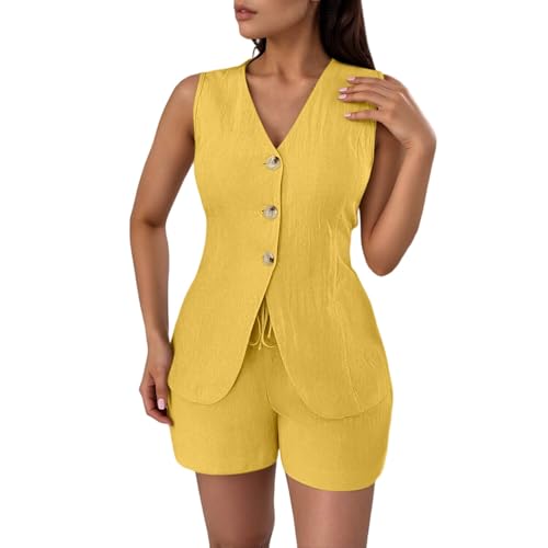 Ensemble de shorts femme décontracté ensemble 2 pièces fluide manches courtes