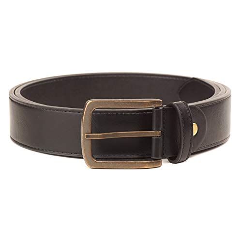 SAMBATA Cinturón para mujer y hombre grande y alto y tamaño regular, Negro Tk1, XXL