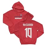 Tutiinca Norway Soccer Fans Odegaard 10 Jersey Style Unisex Hooded Sweatshirt (Red, Large)