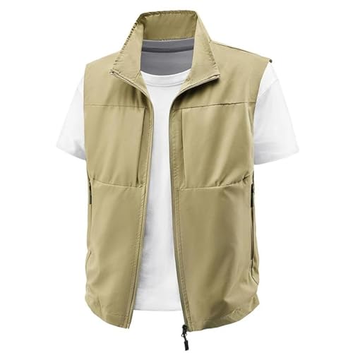 Men Outdoor Casual Breathable Sleeveless Vest Men Solid Fishing Photography Waistcoat2