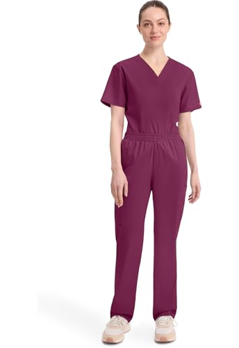 Image of Dickies EDS Signature Scrubs for Women, Elastic Waist Pull-On Cargo Pants for Women in Soft Brushed Poplin - 86106