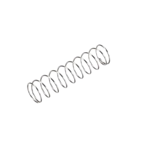 uxcell Compression Spring,304 Stainless Steel,15mm OD,1mm Wire Size,30mm Compressed Length,60mm Free Length,35N Load Capacity,Silver Tone,5pcs