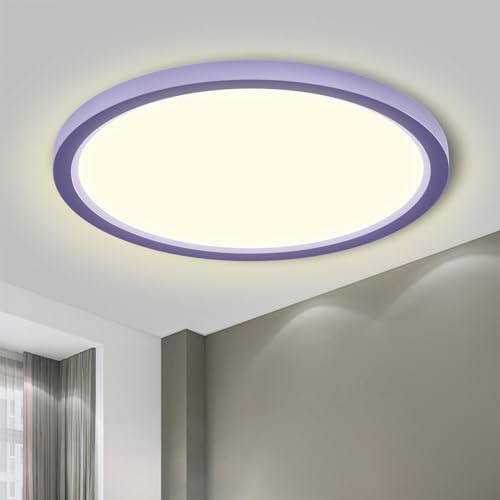 LQWELL® Lampa Sufitowa LED, Wodoodporna Lampa Łazienkowa IP44 Okrągła Płaska 18W 4000K 1600lm Cienka Do Salonu Łazienka Sypialnia Kuchnia Piwnica Biuro, 220 * 24mm