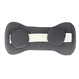Almeigrity Almohada de Apoyo Lumbar para Dormir, Almohada de Apoyo para la Parte Inferior de la Espalda con 2 Piezas de Accesorios (Gris oscuro)