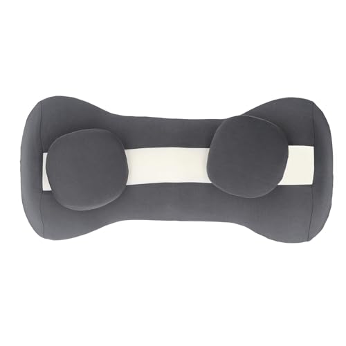 Oreiller de soutien lombaire lit haute densité, coussin bas du dos premium gris foncé