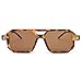 FEISEDY Vintage Square 70s Flat Aviator Sunglasses Women Men Classic Retro Stylish Frame UV400 Sunglasses B2622