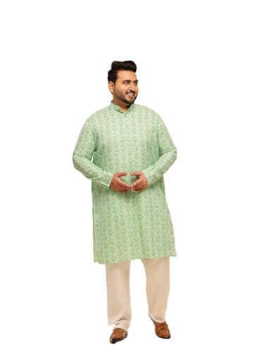 Kurta lin et coton Sojanya haut de gamme imprimé ethnique homme