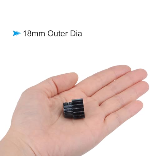 sourcing map 1 Stück 1Mod 16T Ritzel Zahnrad Zahnräder 7mm Bohrung aus Gehärtetem Stahl Motorzahnstange Stirnrad mit Stufe für RC Auto LKW Buggy Getriebe Antrieb