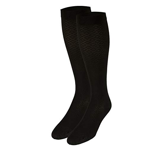Image of Truform Compression Socks, 15-20 mmHg, Knit Women's Dress Socks, Knee High Over Calf Length