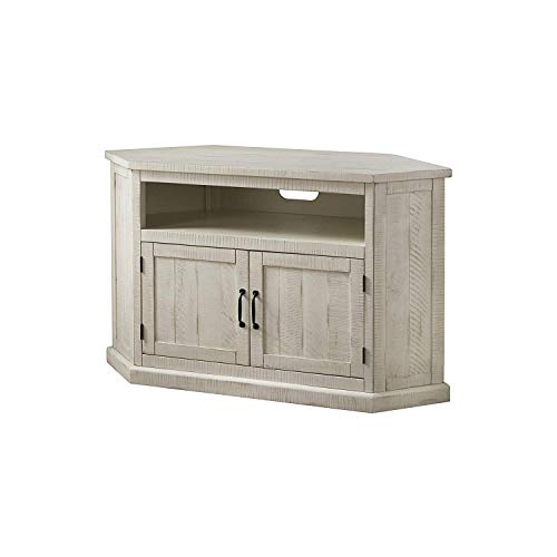 Martin Svensson Home Rustic Corner TV Stand All Antique White