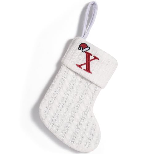 Abandi Bas Noël monogramme brodé 7,8 po, mini décor