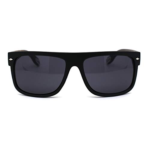 Locs Hipster Gangster Hardcore Flat Top Horn Rim Sunglasses2