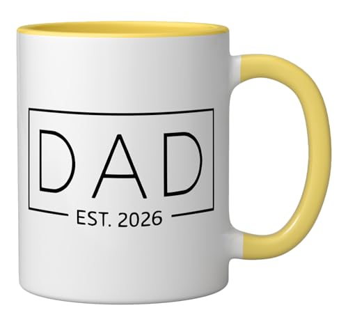 Taza de cerámica 11 oz color amarillo/blanco miniatura 2