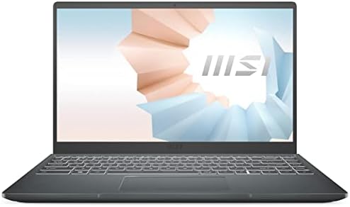 MSI Modern 14 14" Ultra Thin and Light Professional Laptop Intel Core i7-1195G7 Iris Xe 8GB 512GB NVMe SSD Win11 - Gray (B11MOU-1025)